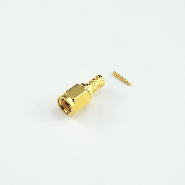 SMA插头直形压接连接器，用于RG58 / U电缆50欧姆5MAM11S-A41-008