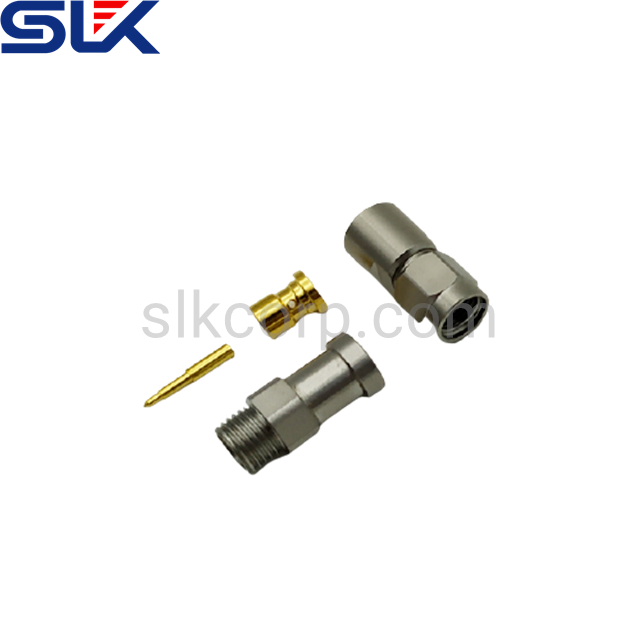 SMA插头直形夹式连接器，用于SFT-142电缆50欧姆5MAM15S-A87-004